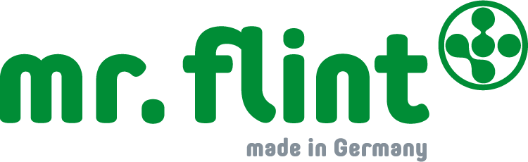 Logo mr. flint inovation in grün